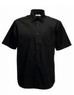 Men`s Short Sleeve Poplin Shirt Black