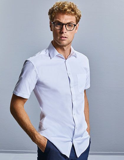 Men`s Short Sleeve Tailored Coolmax® Shirt