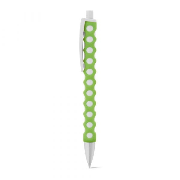 CIRCLE. Kugelschreiber mit Gummibeschichtung Hellgrün