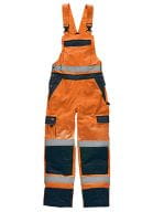 Industry Hi-Vis Bib and Brace EN20471 Orange / Navy