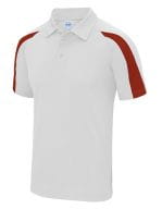 Contrast Cool Polo Arctic White / Fire Red