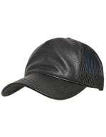 Leather Trucker Cap Black / Black