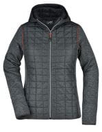 Ladies' Knitted Hybrid Jacket Grey Melange / Anthracite Melange