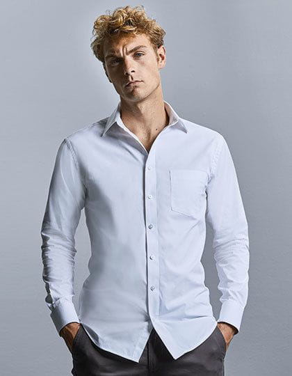 Men`s Long Sleeve Tailored Coolmax® Shirt