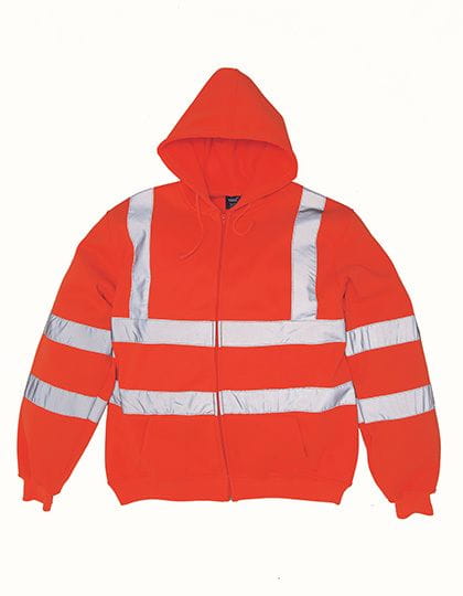 Hi Vis Zip Hoodie Hi-Vis Orange