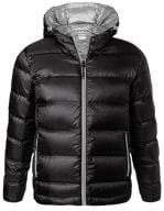 Men´s Hooded Down Jacket Black / Silver (Solid)