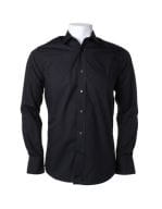Business Tailored Fit Poplin Shirt Black