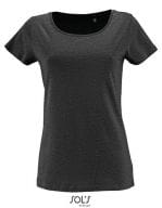 Women`s Short Sleeved T-Shirt Milo Charcoal Melange