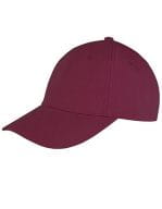 Memphis Brushed Cotton Low Profile Cap Burgundy