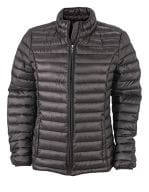 Ladies` Quilted Down Jacket Black / Black