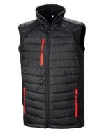 Black Compass Padded Soft Shell Gilet Black / Red