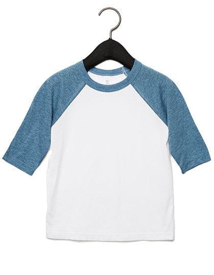 Youth 3/4 Sleeve Baseball Tee White / Denim