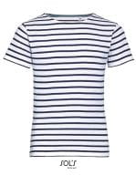 Kids` Round Neck Striped T-Shirt Miles