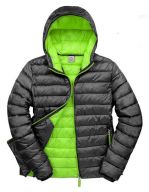 Men`s Snow Bird Padded Jacket Black / Lime