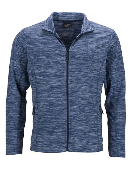 Men`s Fleece Jacket Blue Melange / Navy