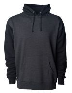 Men`s Heavyweight Hooded Pullover Charcoal Heather / Black