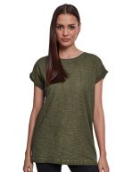 Ladies` Spray Dye Extended Shoulder Tee