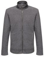 Parkline Full Zip Mini Stripe Fleece Seal Grey (Solid)