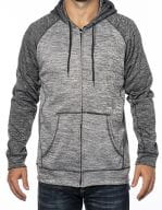 Performance Raglan Hoodie Heather Grey / Heather Charcoal