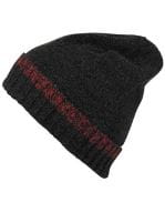 Traditional Beanie Anthracite Melange / Red