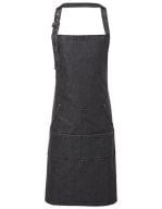 Jeans Stitch Denim Bib Apron Black Denim (ca. Pantone 433)