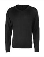 Men`s V-Neck Knitted Sweater Black