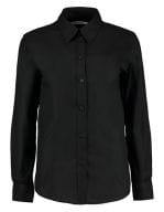 Women`s Tailored Fit Workwear Oxford Shirt Long Sleeve Black
