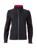 Ladies` Zip-Off Softshell Jacket Black / Red