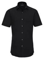 Men`s Short Sleeve Fitted Ultimate Stretch Shirt Black