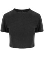 Girlie Tri-Blend Cropped T Heather Black