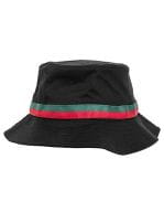 Stripe Bucket Hat Black / Fire Red / Green