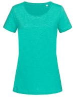 Sharon Slub Crew Neck Women Bahama Green