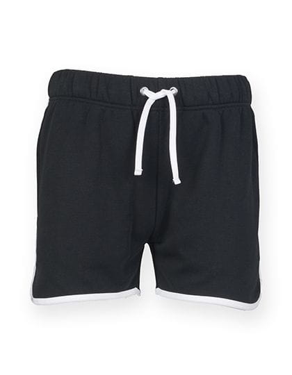 Men`s Retro Shorts Black / White