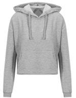 Girlie Cropped Hoodie Heather Grey