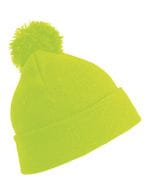 Junior Pom Pom Beanie Fluorescent Yellow