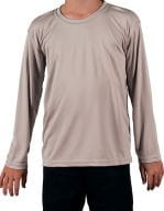 Youth Solar Performance Long Sleeve T-Shirt Athletic Grey