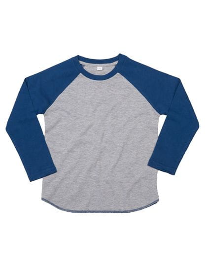 Kids` Superstar Baseball T Heather Grey Melange / Swiss Navy