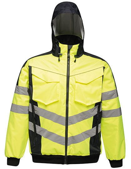 Hi-Vis Pro Bomber Jacket Yellow / Navy