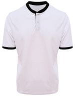 Cool Stand Collar Sports Polo Arctic White / Jet Black