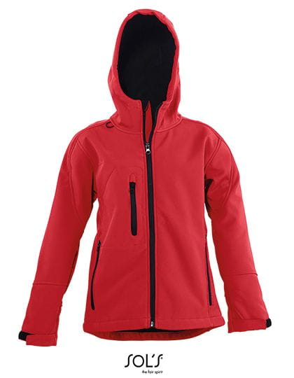 Kids` Hooded Softshell Jacke Replay