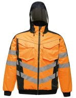 Hi-Vis Pro Bomber Jacket Orange / Navy