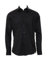 Men`s Slim Fit Business Shirt Long Sleeve Black