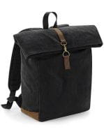 Heritage Waxed Canvas Backpack Black