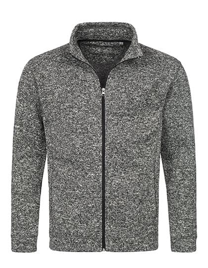 Knit Fleece Jacket Dark Grey Melange