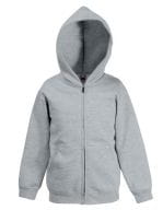Premium Hooded Sweat Jacket Kids Heather Grey