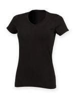 Women`s Feel Good Stretch V-Neck T Black