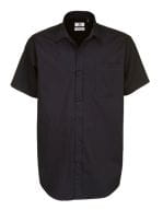 Twill Shirt Sharp Short Sleeve / Men Black