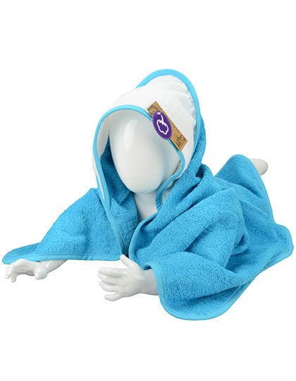 Babiezz® Hooded Towel Aqua Blue / White / Aqua Blue