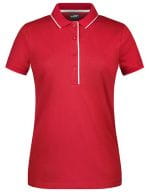 Ladies` Polo Stripe Red / White