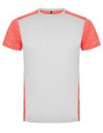 White 01 / Heather Fluor Coral 244